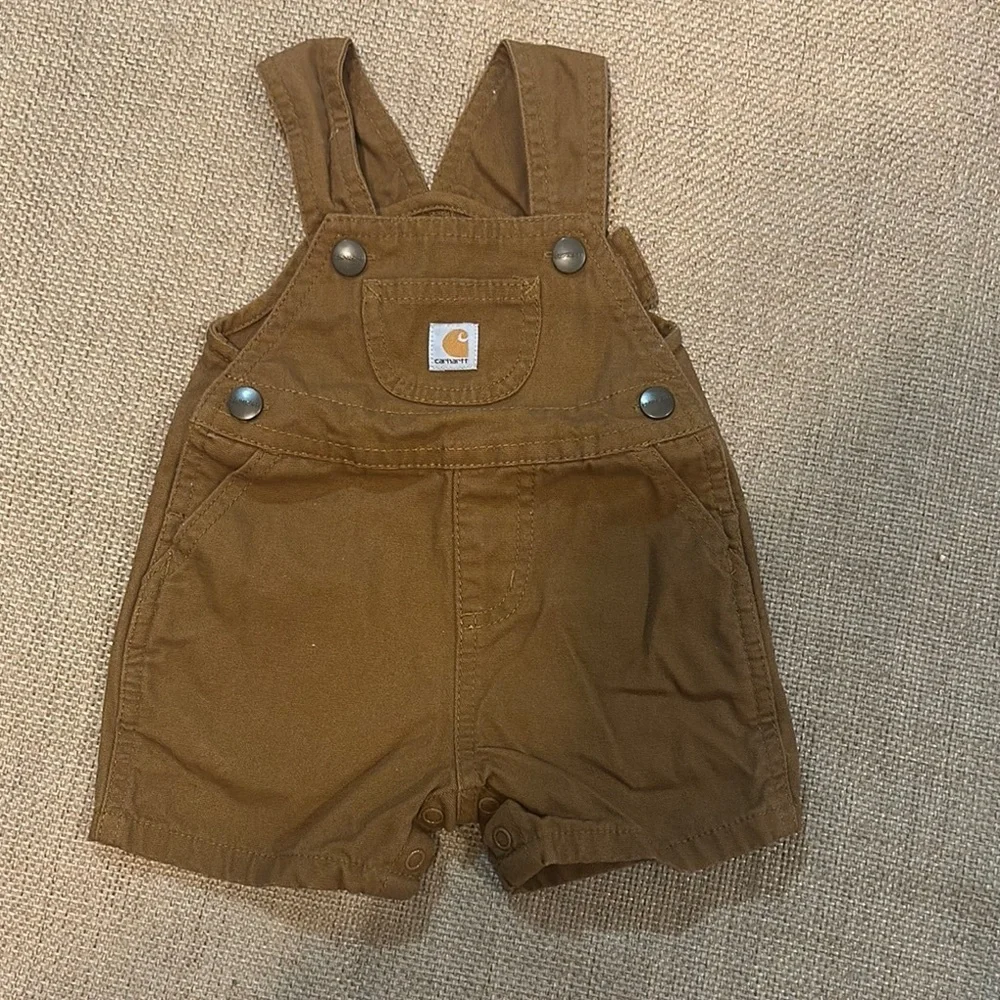 Carhartt Brown Overalls Sturdy Cotton Adjustable Straps